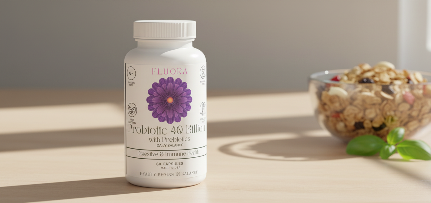 Fluora Daily Probiotic For Women - Gut Health & Immunity Support
