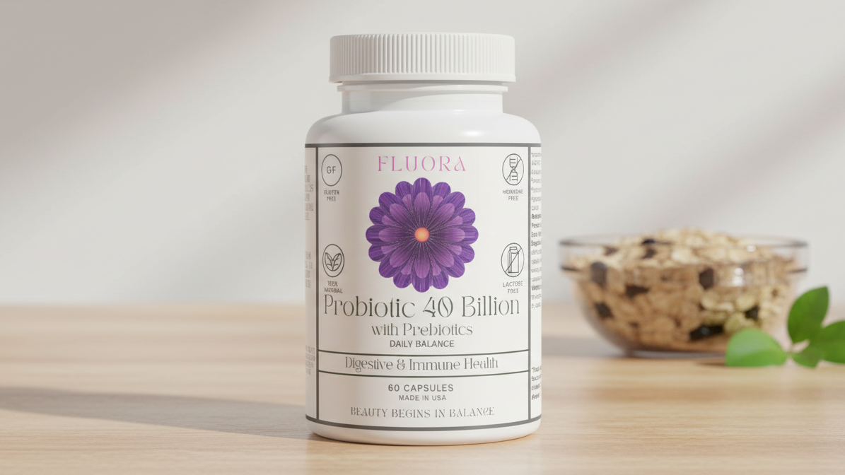 Fluora Daily Probiotic For Women - Gut Health & Immunity Support